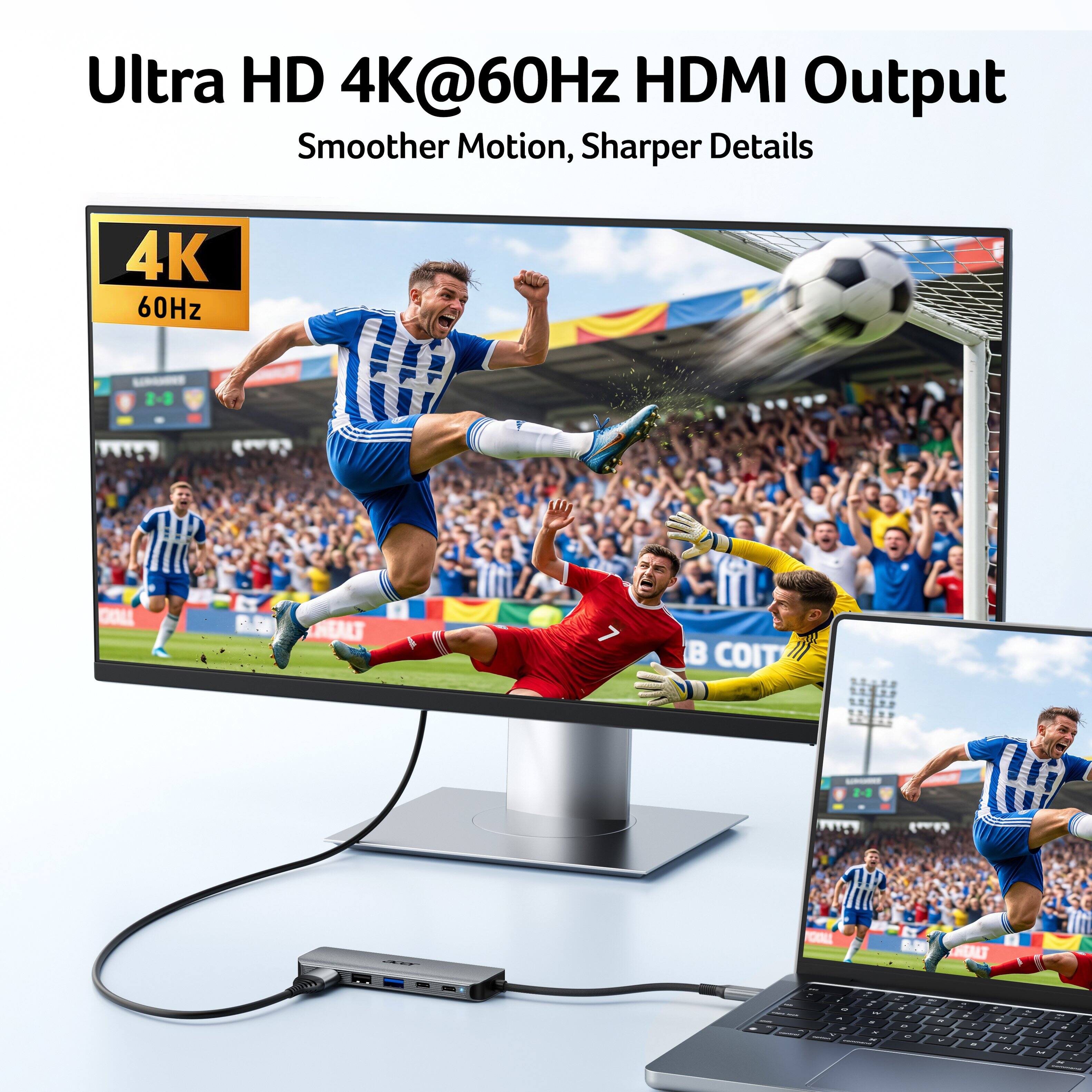 Ultra HD 4K@60Hz HDMI Output  
Smoother Motion, Sharper Details