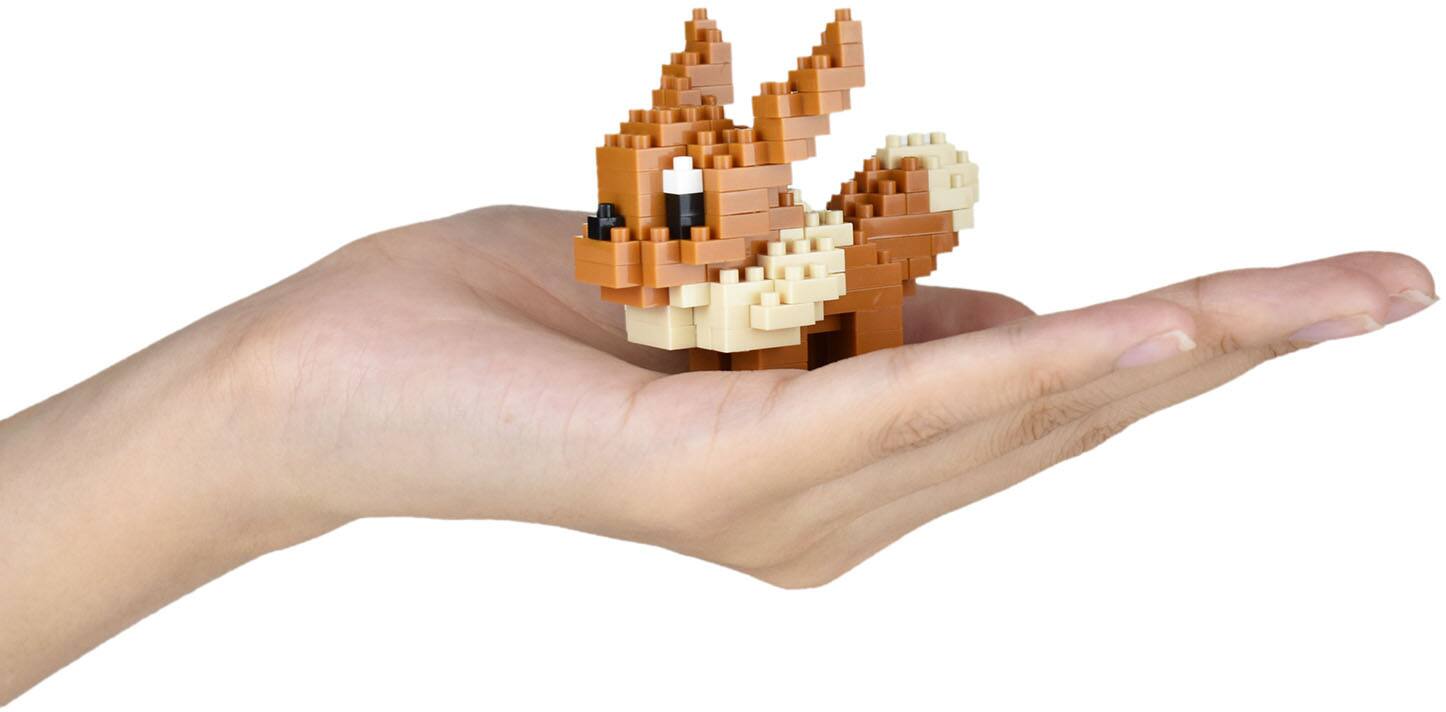 Alt View 3. Bandai - Eevee - Pokémon - Nanoblock Pokémon Series 2.1" Figure.