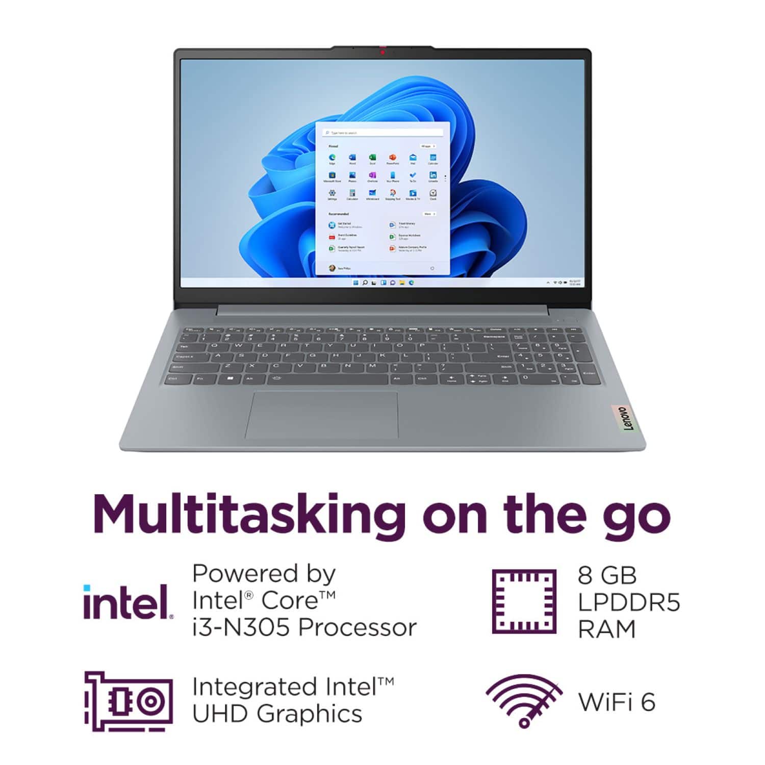 Lenovo IdeaPad Slim 3i GEN10 ルナグレー IdeaPad Slim 3i (Intel) | 15 Inch Laptop for Everyday Use