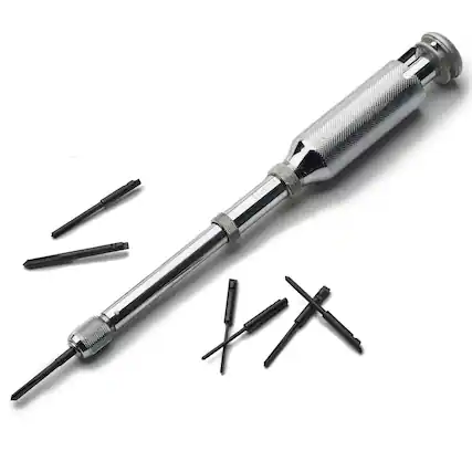 Front. Kings County Tools - 9” Classic Yankee Push Drill - Chrome Silver.