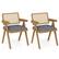 Front. Costway - Set of 2 Rattan Accent Chairs Leathaire Dining Chairs Modern Living Room Chairs - Gray + Natural.