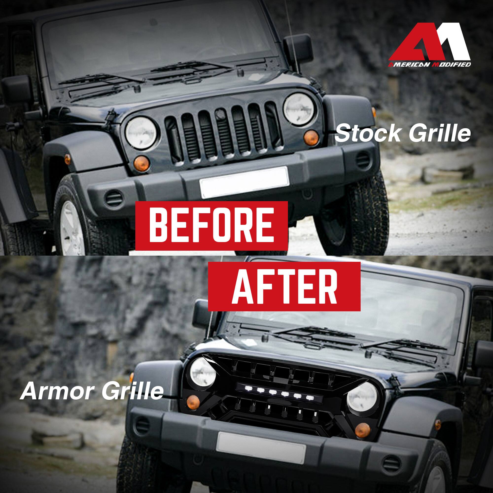 **Before After**

**Stock Grille**

**Armor Grille**

**American Modified**
