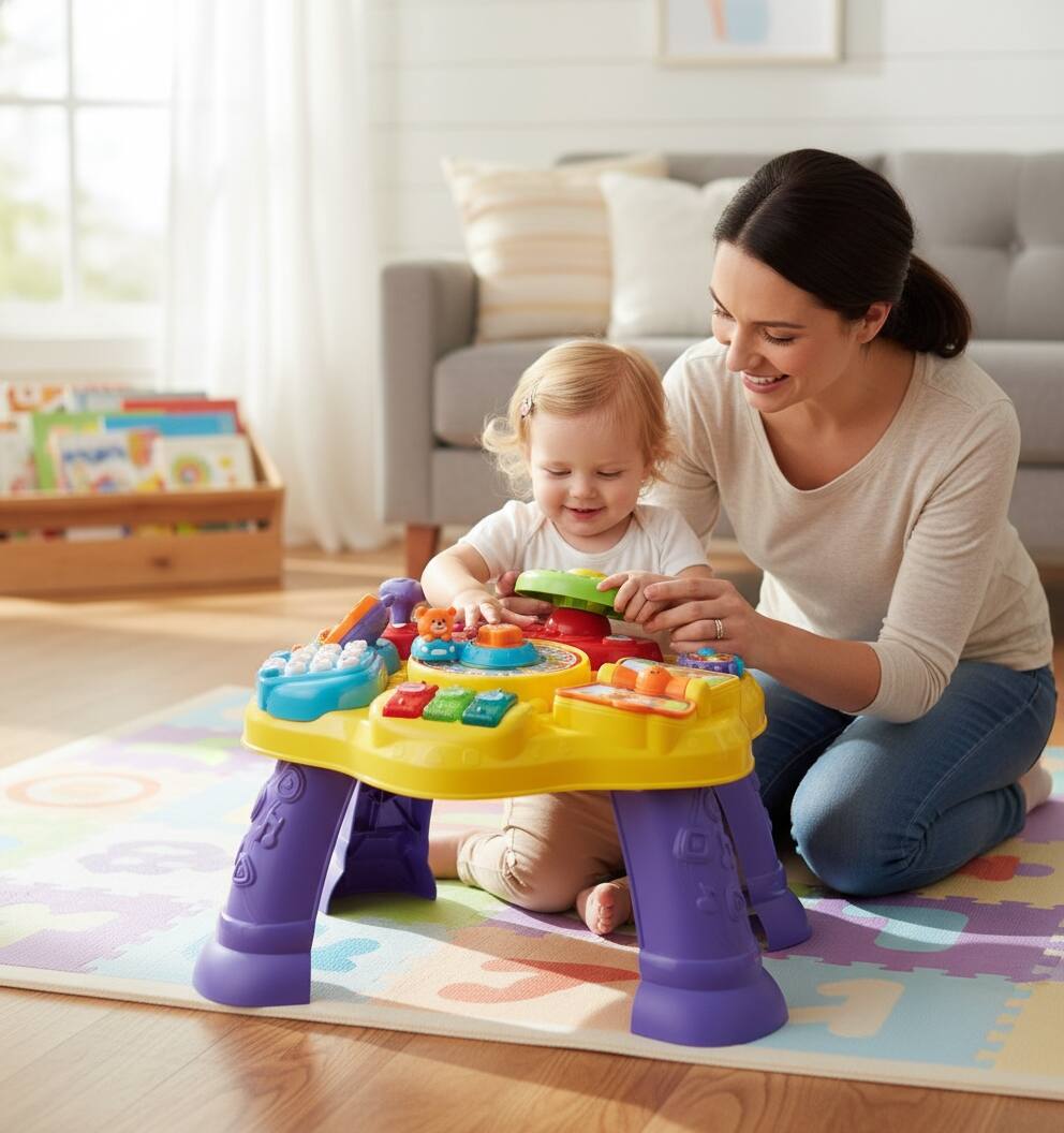 Alt View 3. FINEAK - Magic Star Bilingual Activity Learning Table for Toddlers - Yellow.