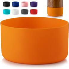 Front. Zulay Kitchen - Zulay Kitchen Protective Silicone Boot 3.5Inches Diameter Water Bottles - Orange.