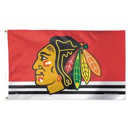 WinCraft - Chicago Blackhawks Primary Logo 3' x 5' Deluxe Flag - Multicolor