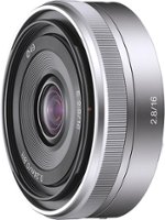 Sony - 16mm f/2.8 E-Mount Wide-Angle Lens - Silver - Angle_Zoom