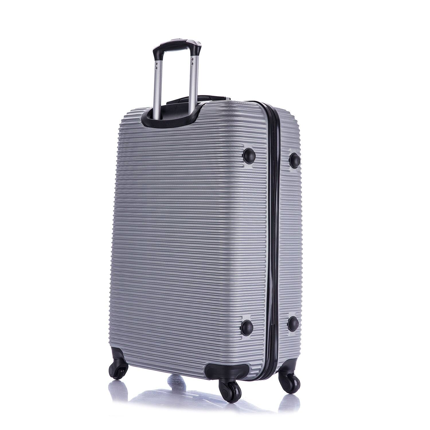 Alt View 1. InUSA - Royal lightweight hardside Spinner Luggage 28" - SILVER.