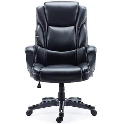 Staples - Mcallum Ergonomic Bonded Leather Swivel Manager Chair, (51473) - Black