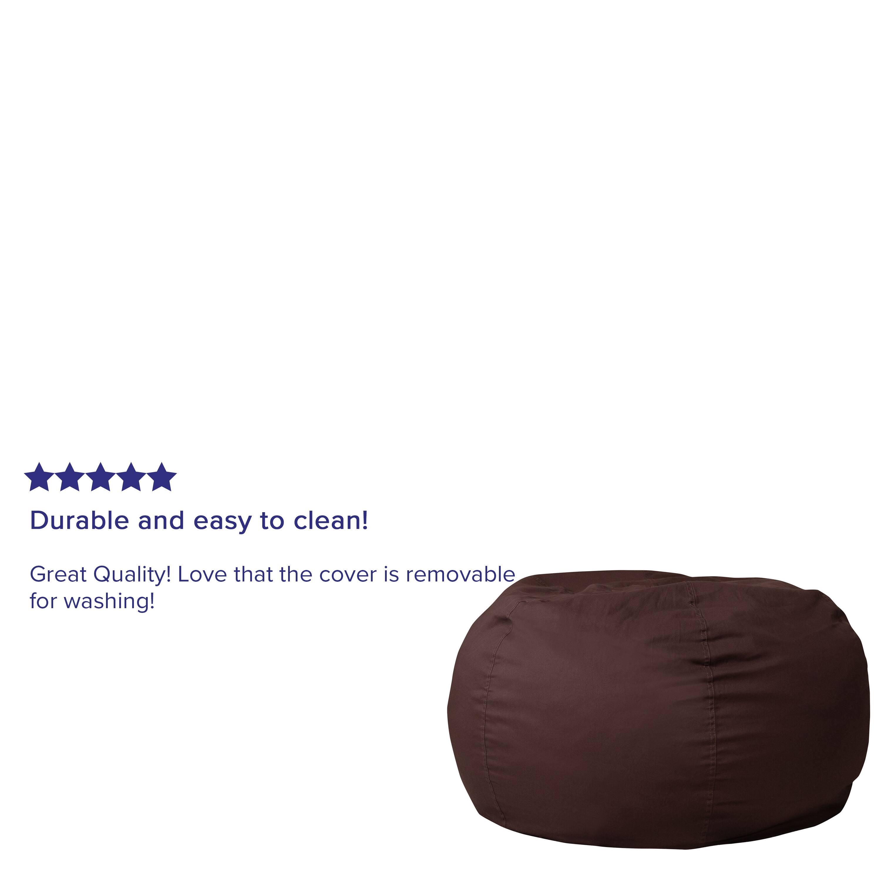 Alt View 11. Alamont Home - Oversized Bean Bag Chair for Kids and Adults - Brown.