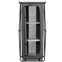 Costway - Folding Pop-Up Cupboard Compact Camping Storage Cabinet w/ Bag X-Large Size - Gray