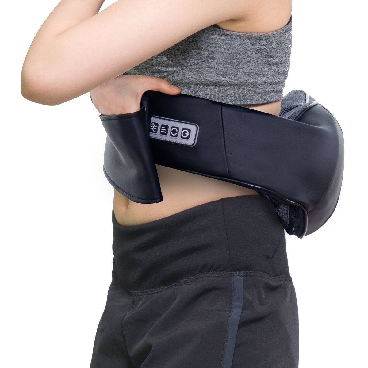 Alt View 4. Costway - Costway Shiatsu Back and Neck Massager Kneading Shoulder Massage Pillow with Heat Straps - Black.