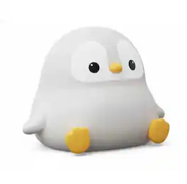 FINEAK - Cute Penguin Night Light for Kids: Silicone Dimmable Touch Lamp, Rechargeable Animal Gift - Kawaii Room Decor - White