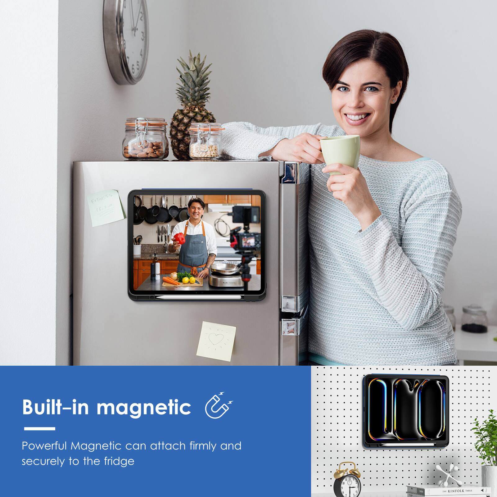1 a 3 4 : : ETCES 6. - Built-in magnetic Powerful Magnetic can attach firmly and securely to the fridge UO x - SINTOLL i 1

Built-in magnetic  
Powerful Magnetic can attach firmly and securely to the fridge