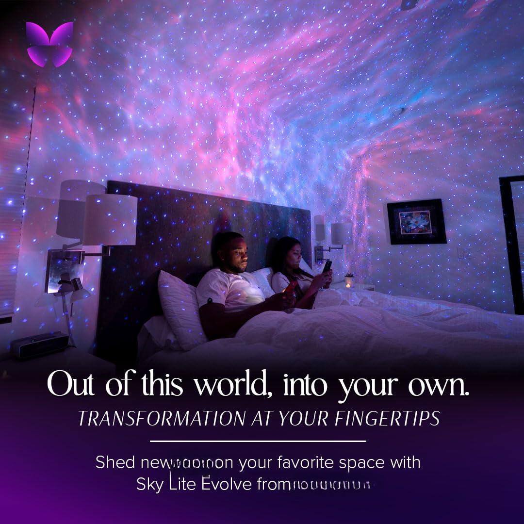 Out of this world, into your own.  
TRANSFORMATION AT YOUR FINGERTIPS  

Shed new light on your favorite space with Sky Lite Evolve from Aromatique.