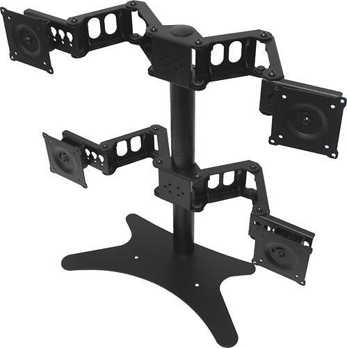 Front Standard. DoubleSight - Quad Flex Display Stand - Black.