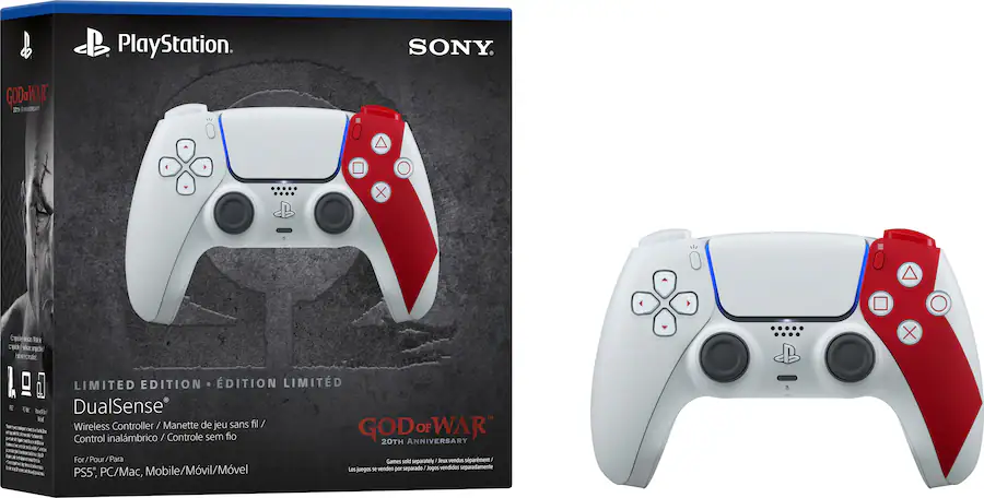 Sony Interactive Entertainment PlayStation DualSense Wireless Controller God of War 20th Anniversary LE Gray