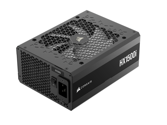CORSAIR - HXi Series HX1500i 80 PLUS Platinum Fully Modular Ultra Low-Noise ATX 3.1 and PCIE 5.1 Power Supply - Black