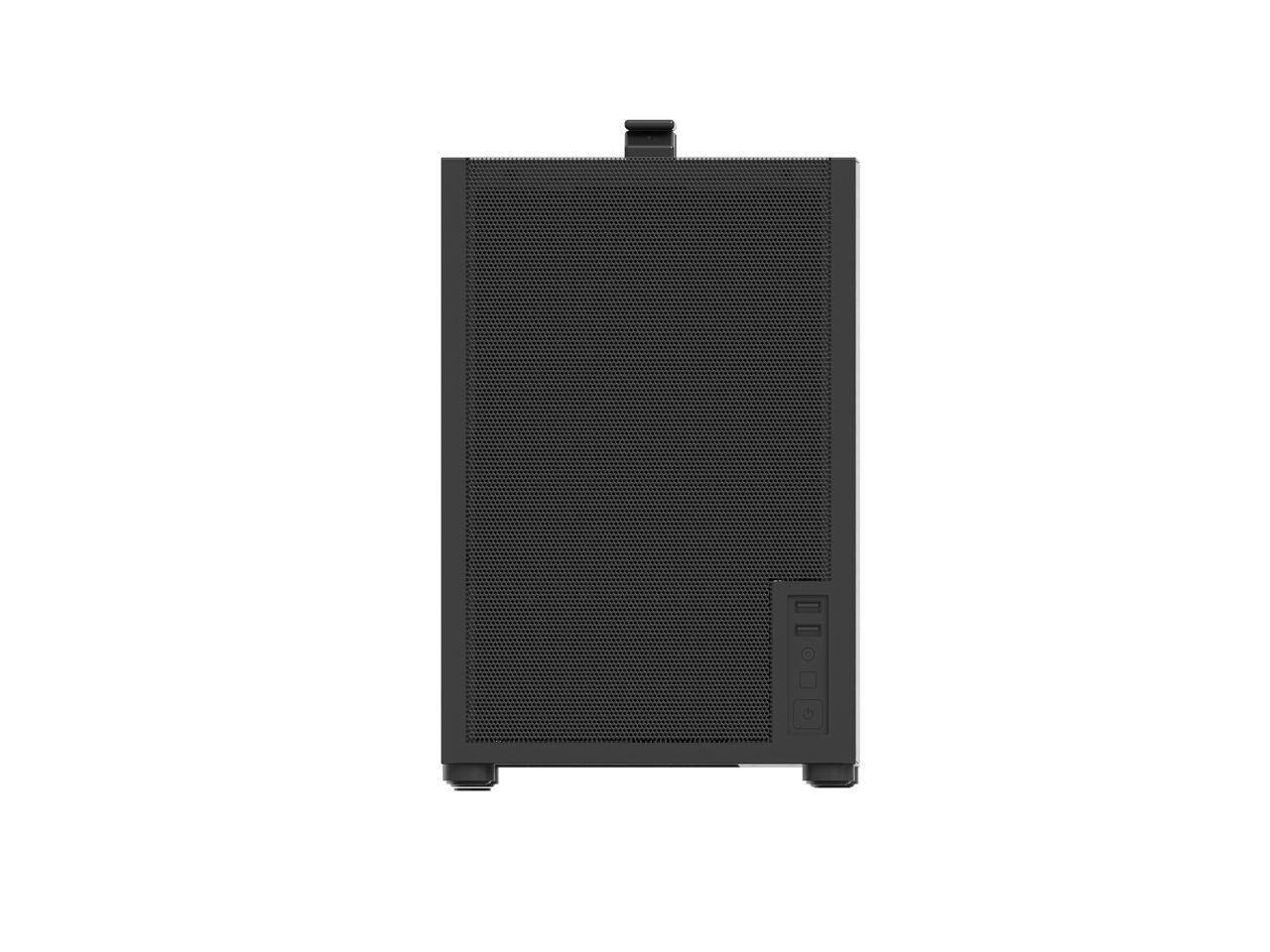 Alt View 3. Rosewill - micro atx mini tower pc case with pre-installed 400w power supply | lef - Black.