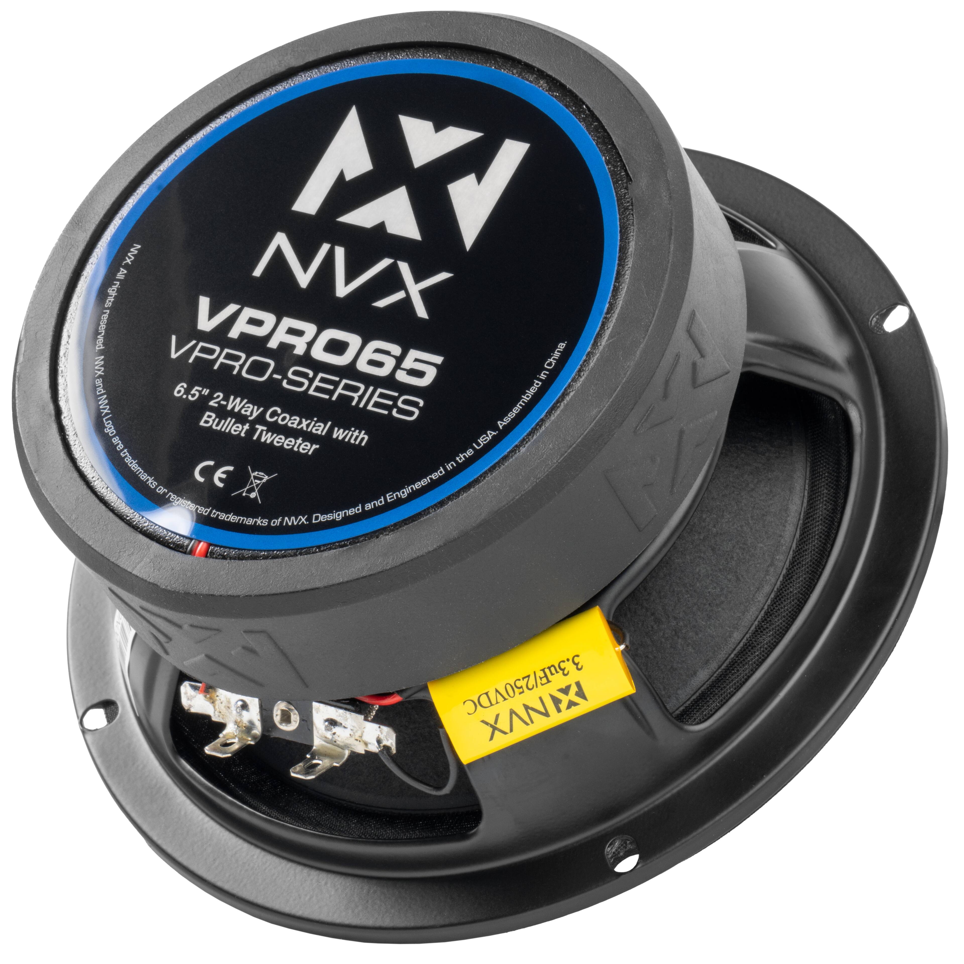 NVX IX W NVX rights reserved T China. VPRO-SERIES in pue 6.5" and NVX Logo XAN apo Bullet 2-Way Coaxial Assembled Be Tweeter with USA the trademarks in or CE Engineered reasstered and trademarks of NVX Designed 3 3.3uF/250VDC XAN HX