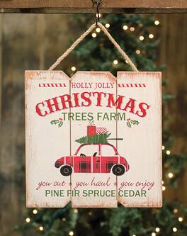 BreeBe - *Holly Jolly Tree Farm Hanger - Multicolor