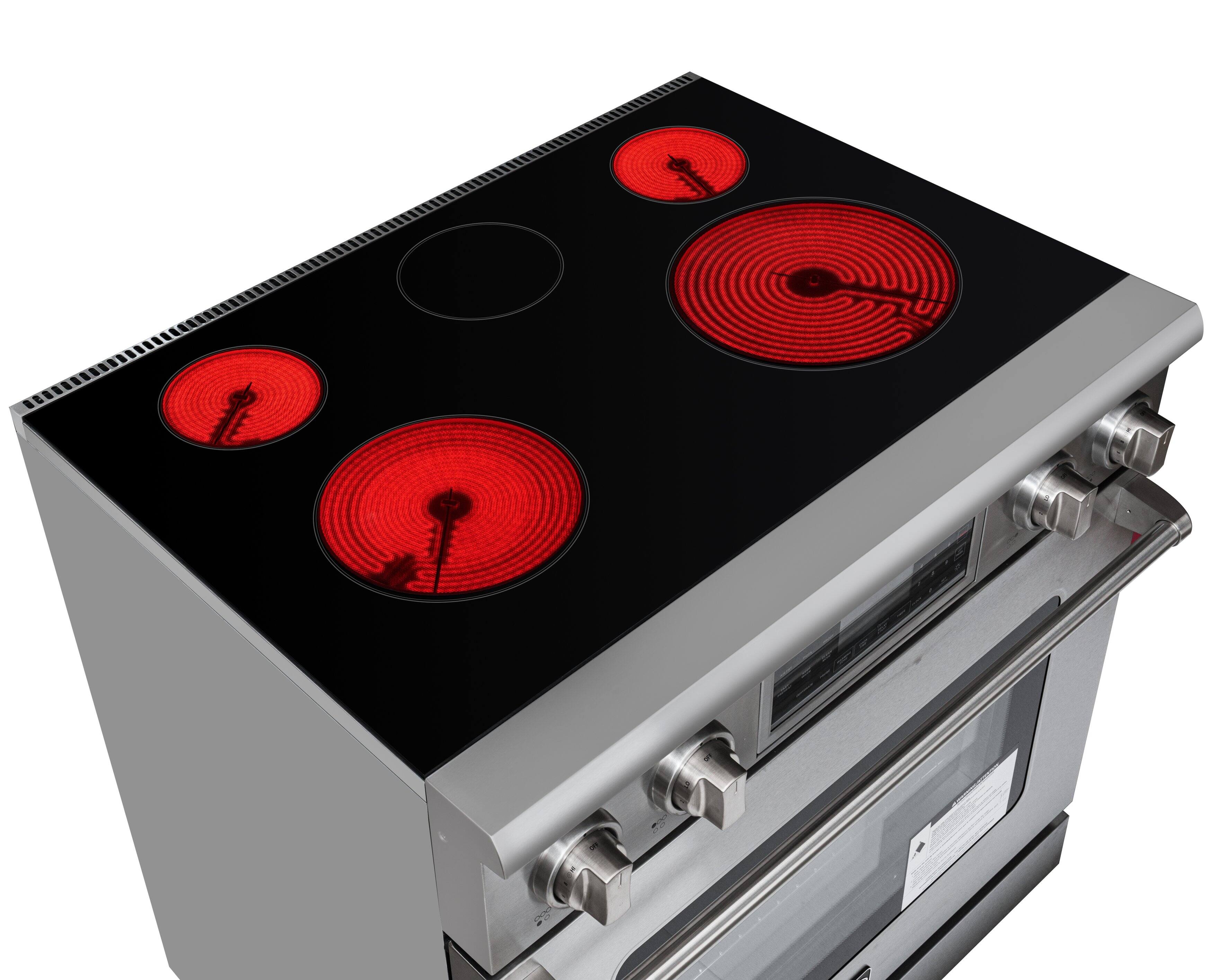 Alt View 6. Koolmore - 36 in. Electric Professional Range with Tilt Panel and Digital controls, Self-Cleaning, 16300W of Power, 240V - Stainless-Steel.