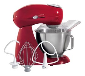 Hamilton Beach - Eclectrics All-Metal Stand Mixer - Red - Angle_Zoom