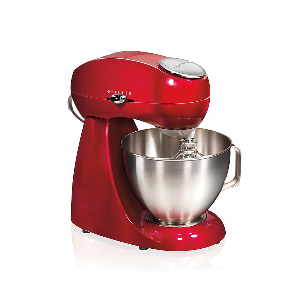 Alt View 11. Hamilton Beach - Eclectrics All-Metal Stand Mixer - Red.