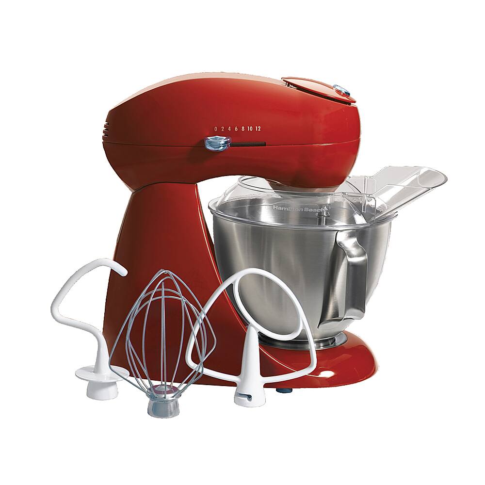 Alt View 14. Hamilton Beach - Eclectrics All-Metal Stand Mixer - Red.