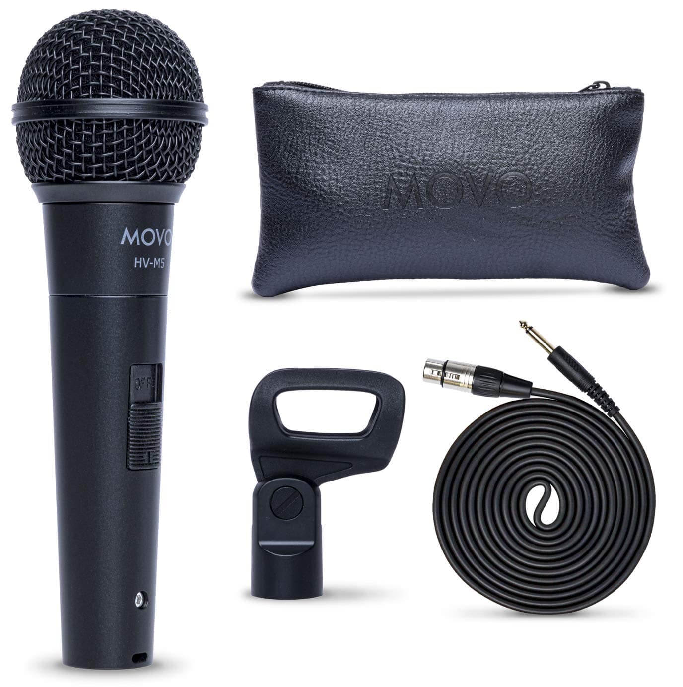 MOVO HV M5 Dynamic XLR Cardioid Vocal Microphone with Internal