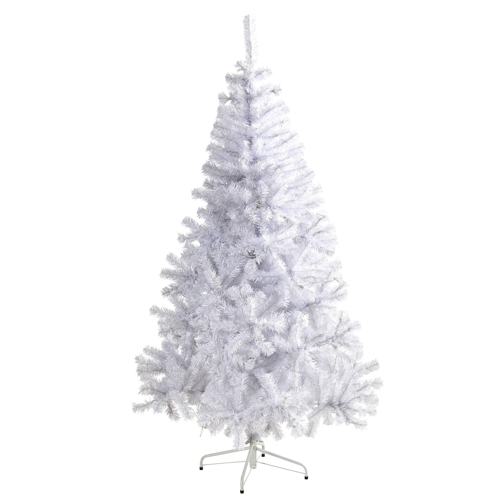 Front. BreeBe - 6' White Artificial Christmas tree with 680 tips - White.