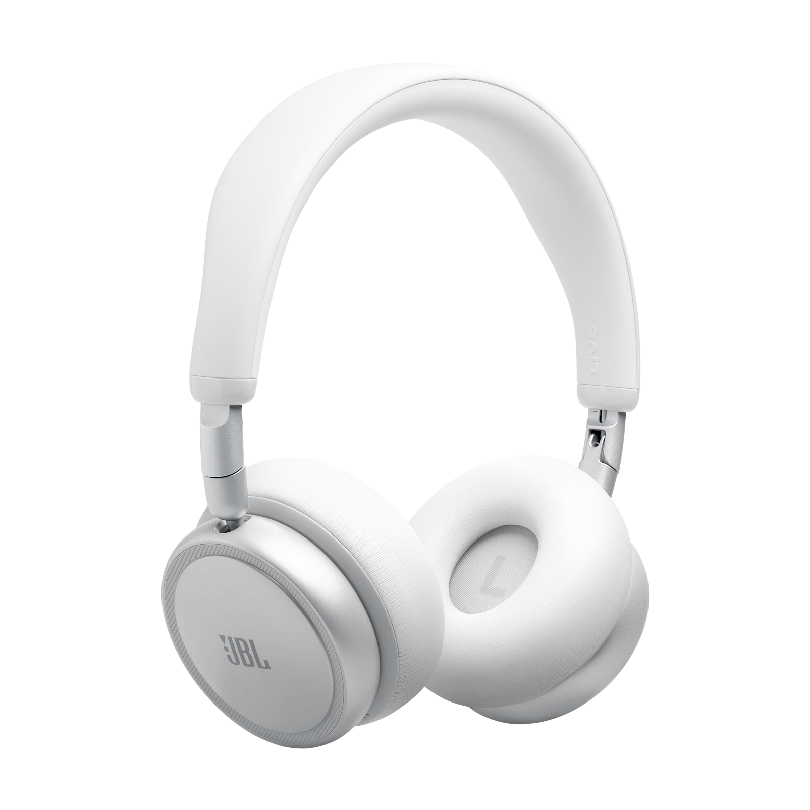 Alt View 6. JBL - Live 680NC - Bluetooth on-ear Noise Cancelling headphones - 2026 - White.
