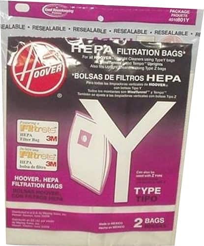 Best Hoover Type Y Hepa Filtration Vacuum Bags 2 Pack Best Hoover Type Y Hepa Filtration Vacuum Bags 2 Pack