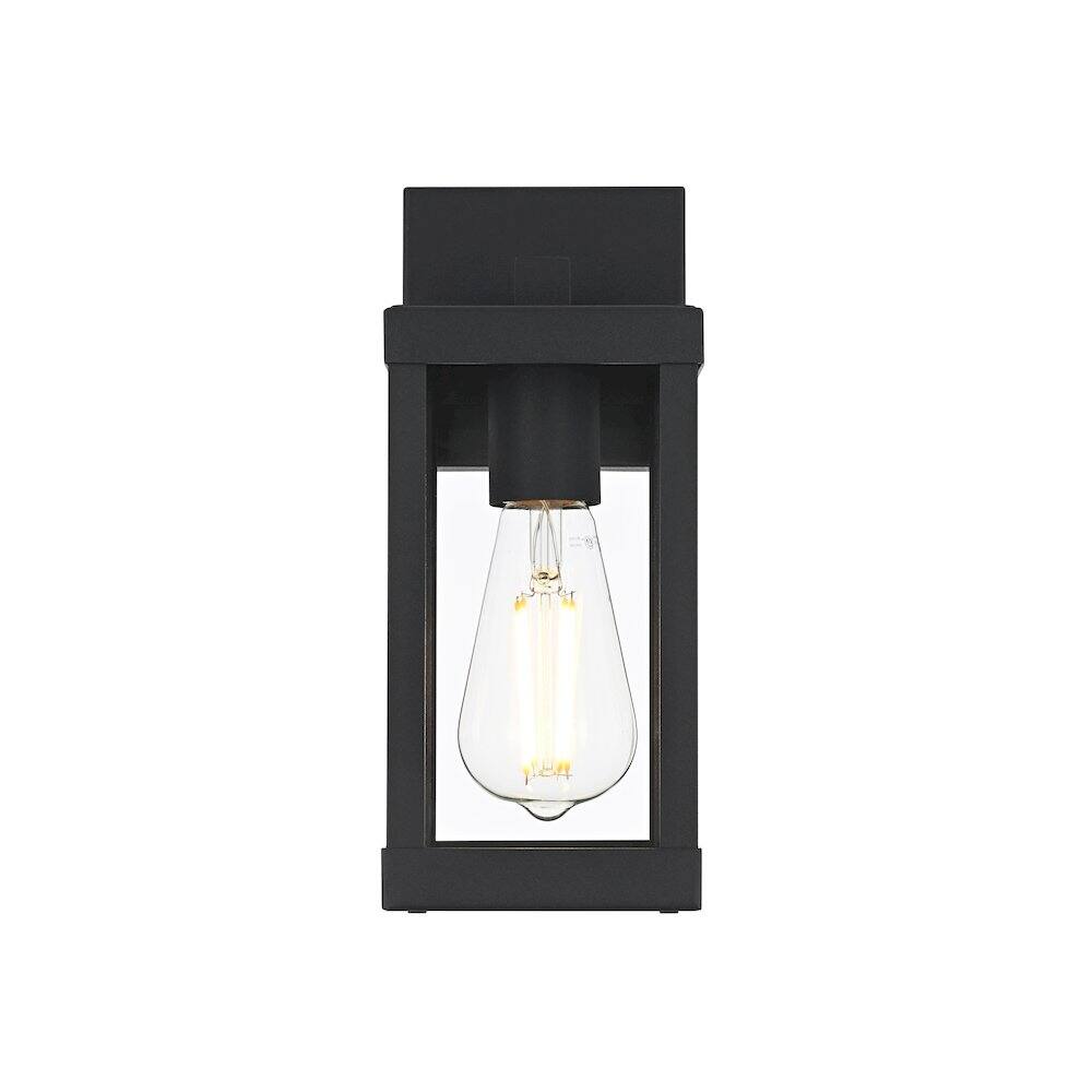Back. Elegant Lighting - Peter 4 Inch Outdoor Wall Sconce In Black - Black.