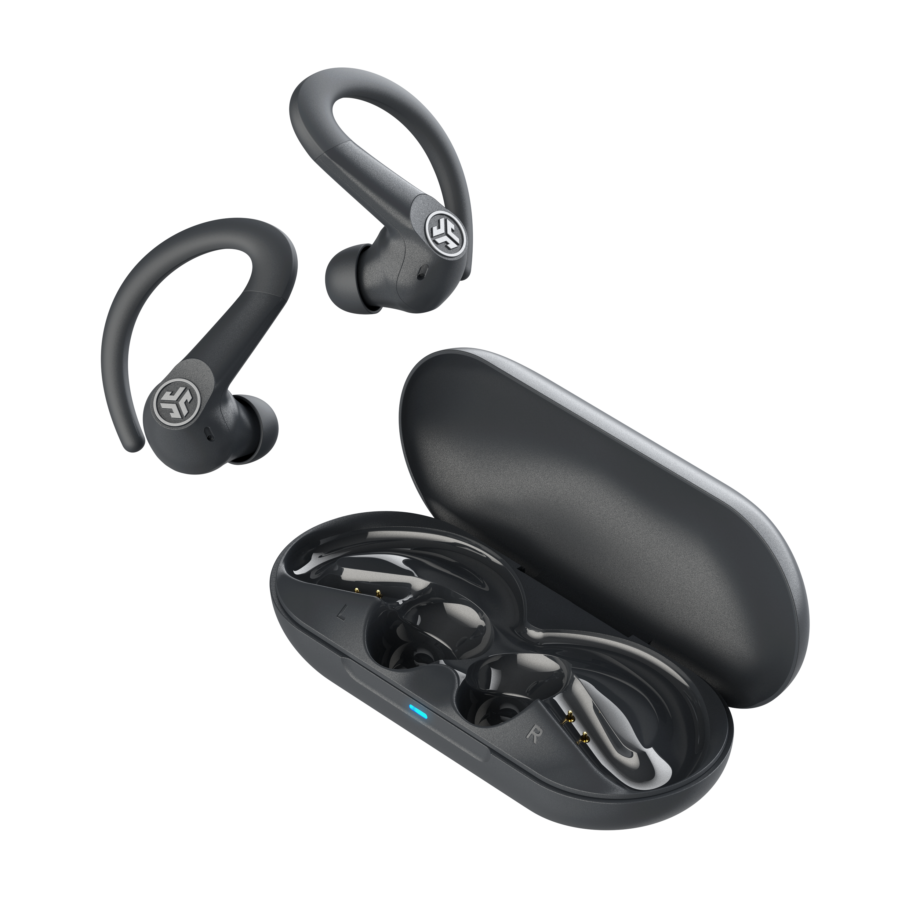 Angle. JLab - Go Sport ANC True Wireless Bluetooth Earbuds - Graphite.
