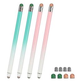 Unique Bargains - 4pcs Stylus Pens for Touch Screens, 2 in 1 High Sensitivity Universal Pen Capacitive Stylus for Touch Screen Devices - Pink Green