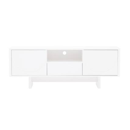 Front. Manhattan Comfort - Ella Modern 59" TV Stand in White - White.