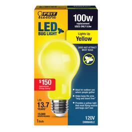 FEIT ELECTRIC - Feit A19 E26 (Medium) LED Bulb Yellow 100 Watt Equivalence 1 pk