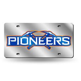 Rico Industries - Wisconsin Platteville Pioneers Mirrored Laser Cut License Plate Auto Tag - Multi