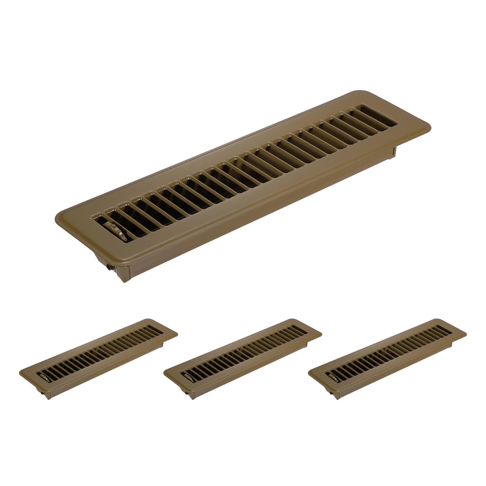 Unique Bargains - 2x12 Inch Floor Vent Covers, 4pcs Heavy Duty Metal Walkable Air Vent Covers, Adjustable Air Supply Lever for Home Office - Black price history on PriceWatchPro