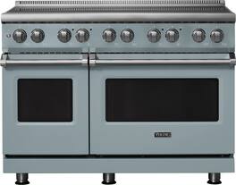 Viking - 48 in. Wide 6 Elements Pro 5 Series 7.3 Cu. Ft. Freestanding 6 Element Induction Convection Range - November Sky