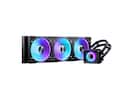 Front. Phanteks - Phanteks Glacier One 420D30 X2 AIO, Evolv X2 Cap, 3x D30-140 D-RGB Fans, for Intel & AMD, Black - Black.