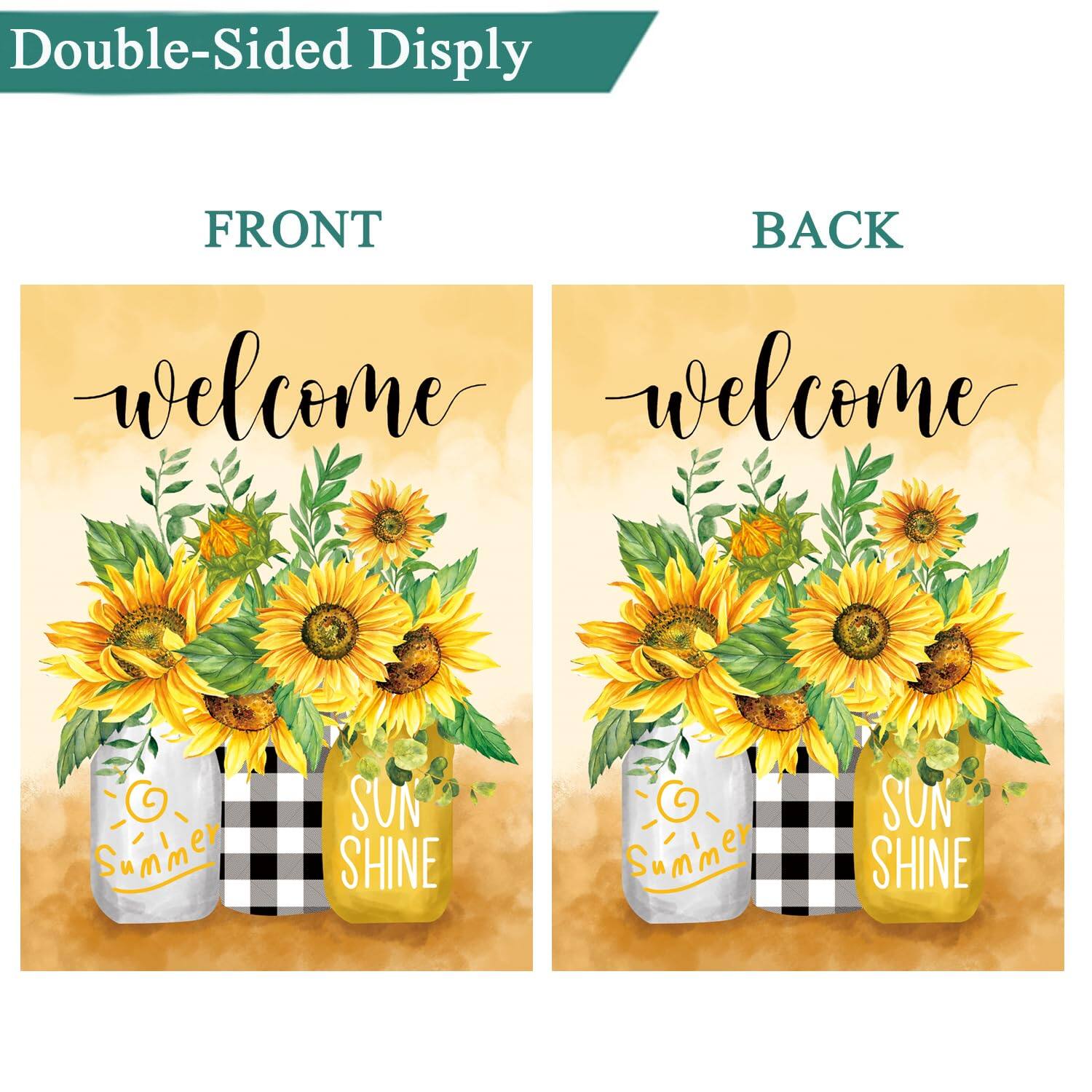 Double-Sided Display

FRONT

welcome

SUN SHINE

Summer

BACK

welcome

SUN SHINE

Summer