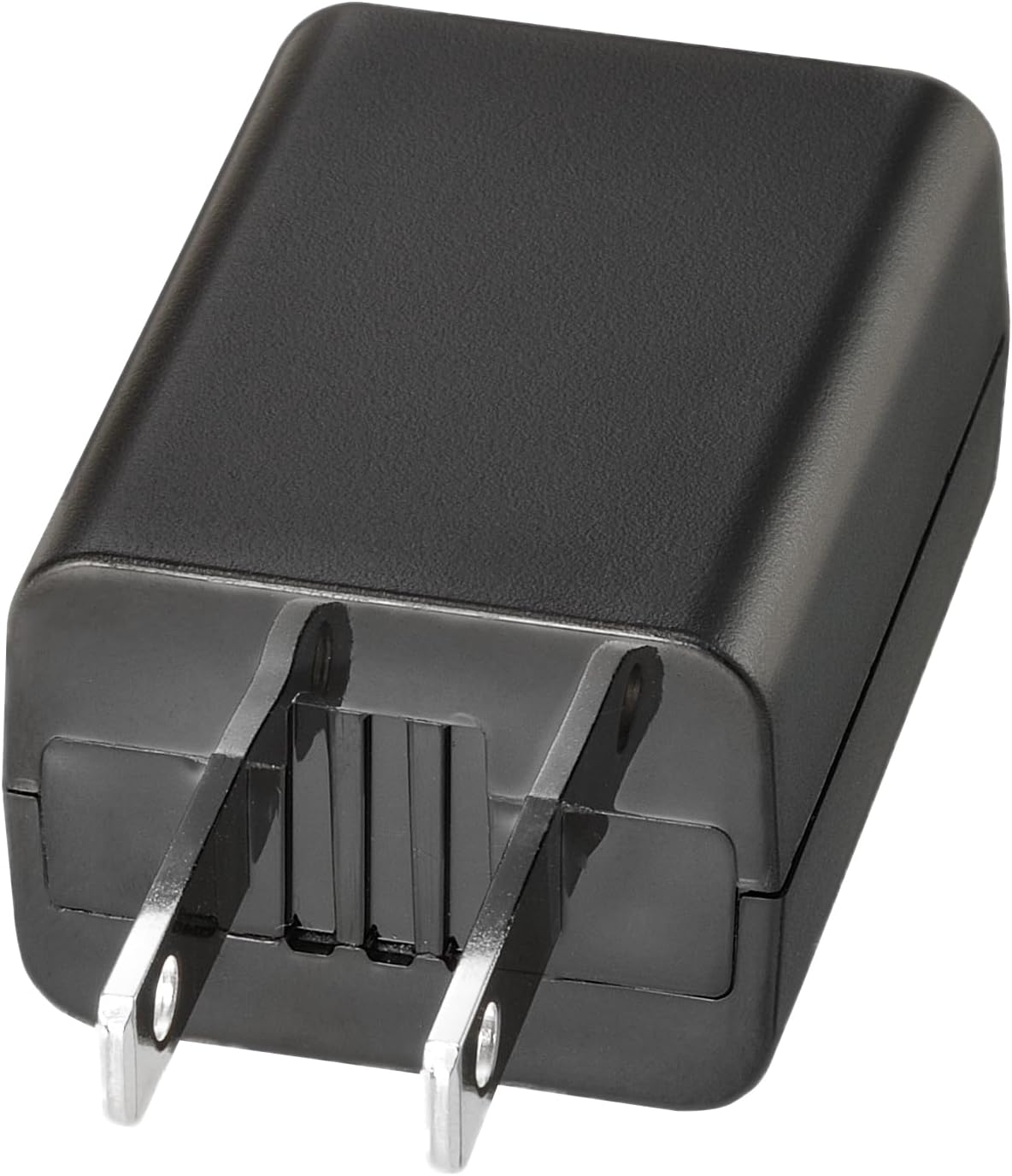 Angle. OM System - F-5AC USB Wall Charger, 1-Port USB Camera Charger, 2.5W Output, Short-Circuit Protection - Black.