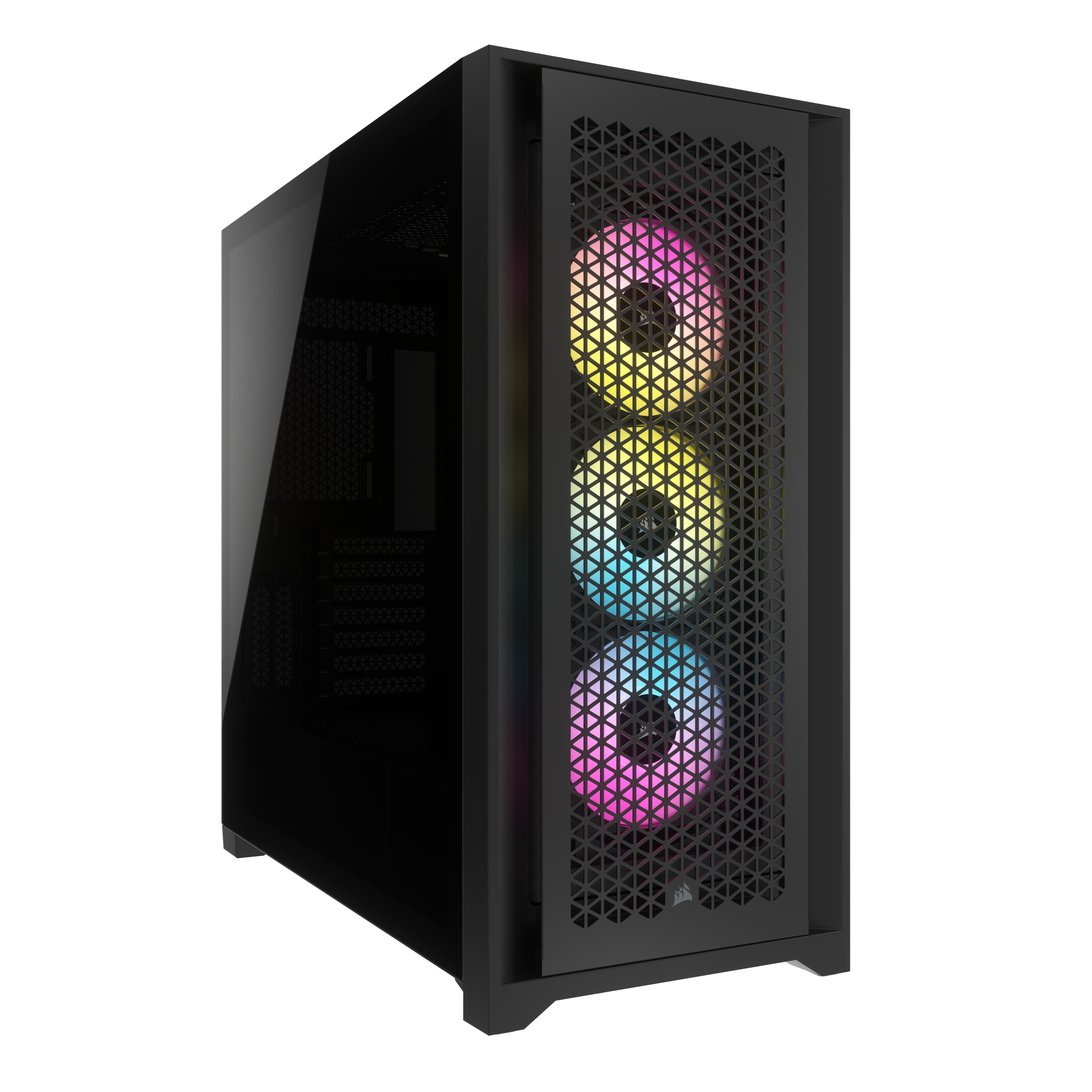 Front. CORSAIR - iCUE 5000D RGB AIRFLOW ATX Mid-Tower PC Case - Black.