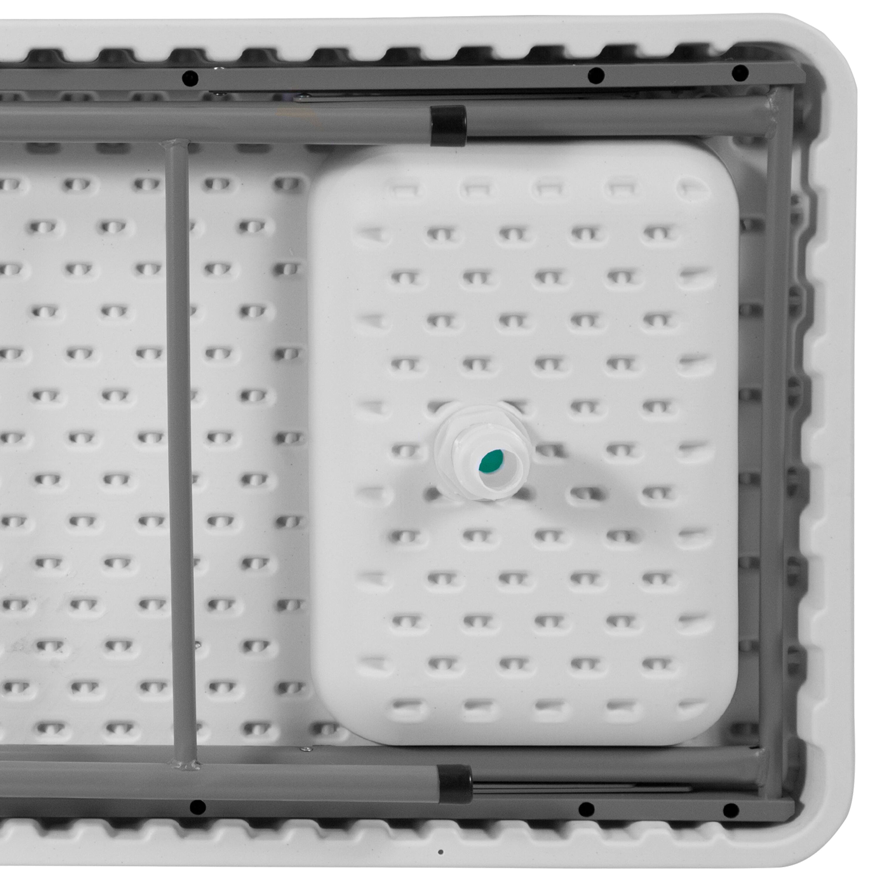 Alt View 9. Emma + Oliver - 4-Foot Portable Fish Cleaning Table / Outdoor Camping Table and Sink - Granite White.
