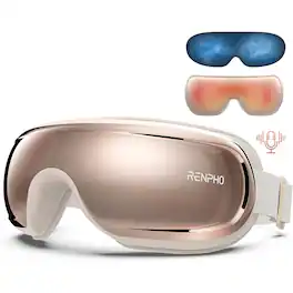 Renpho - Eye Massager with Heat and Cooling Voice Control, Migraine Relief Eye Mask for Migraines, Eye Care Reduce Dry Eyes - Rose Gold