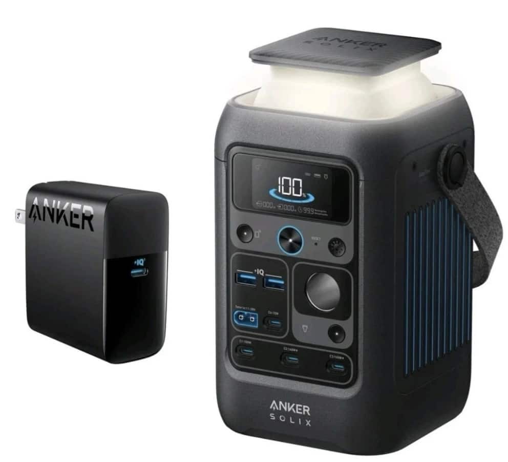 Anker - SOLIX C300X Portable Power Station 288Wh 300W (90,000mAh) DC Power Bank