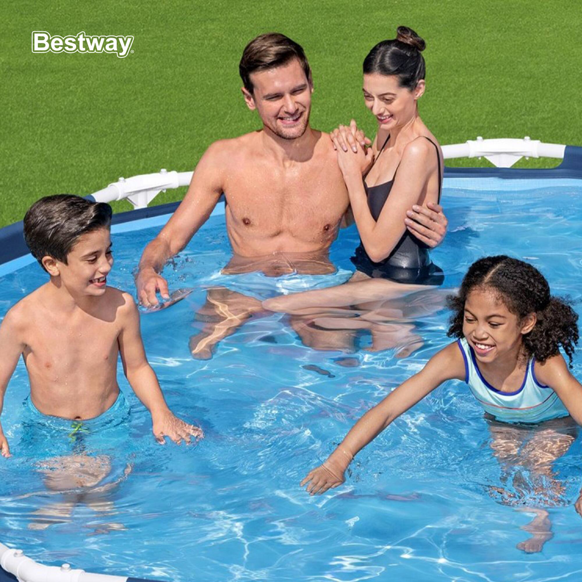 Alt View 4. Bestway - Bestway Steel Pro 10'x30" Round Above Ground Swimming Pool Set with Filter Pump - Blue.
