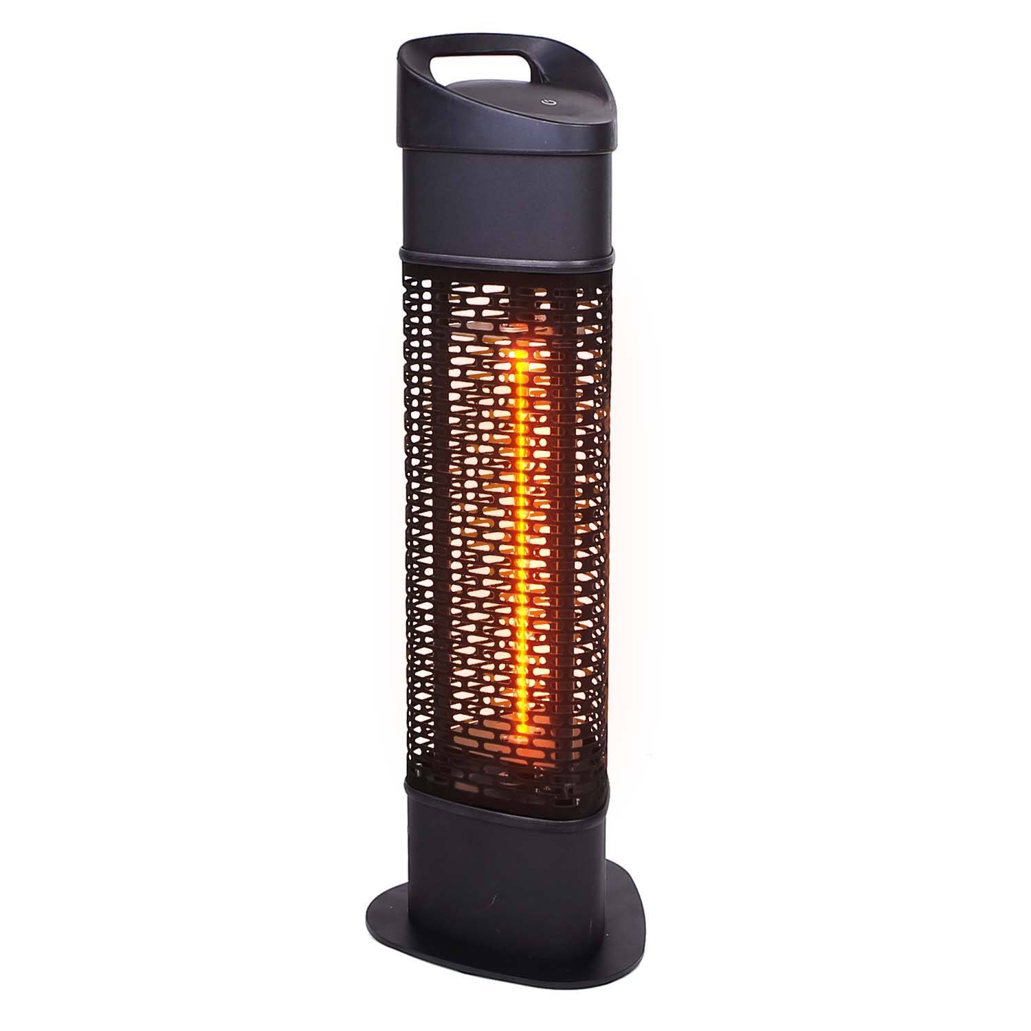 ZACHVO - Electric Heater, 25.6" Waterproof Patio Heater with Touch & Rocker Switch - Black