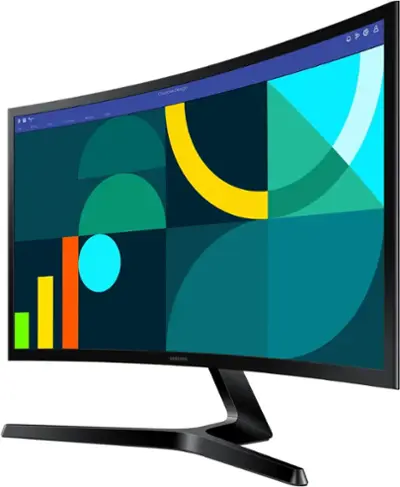 Samsung - 24" S3 (S36GD) LED FHD 100Hz Curved Monitor (HDMI, D-sub) - Black